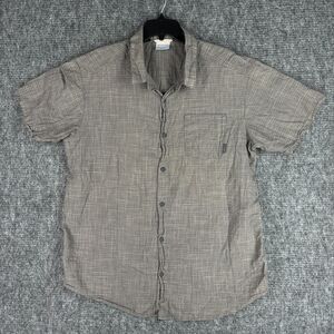 Columbia Shirt Mens XL Plaid‎ Casual Button-Up Short-Sleeve Business Casual Camp